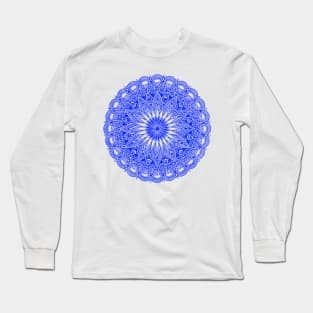 Mandala (blue) Long Sleeve T-Shirt